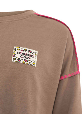 Zwillingsherz Sweatshirt Iconic Club Taupe