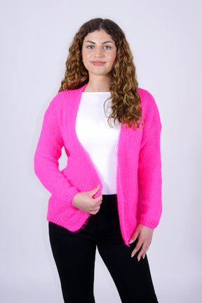 Flair - Cardigan in trendigem Neon - Pink
