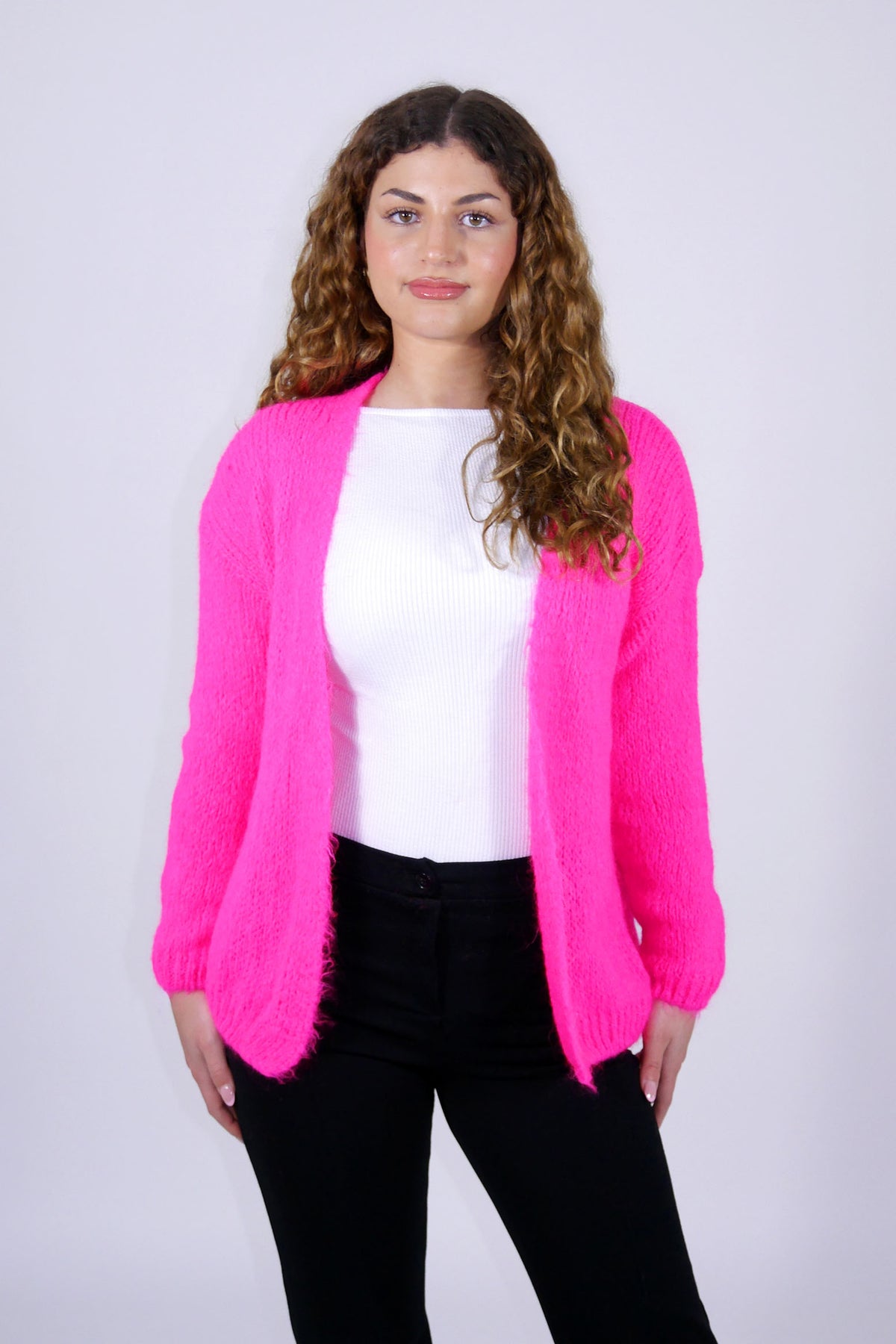 Flair - Cardigan in trendigem Neon - Pink