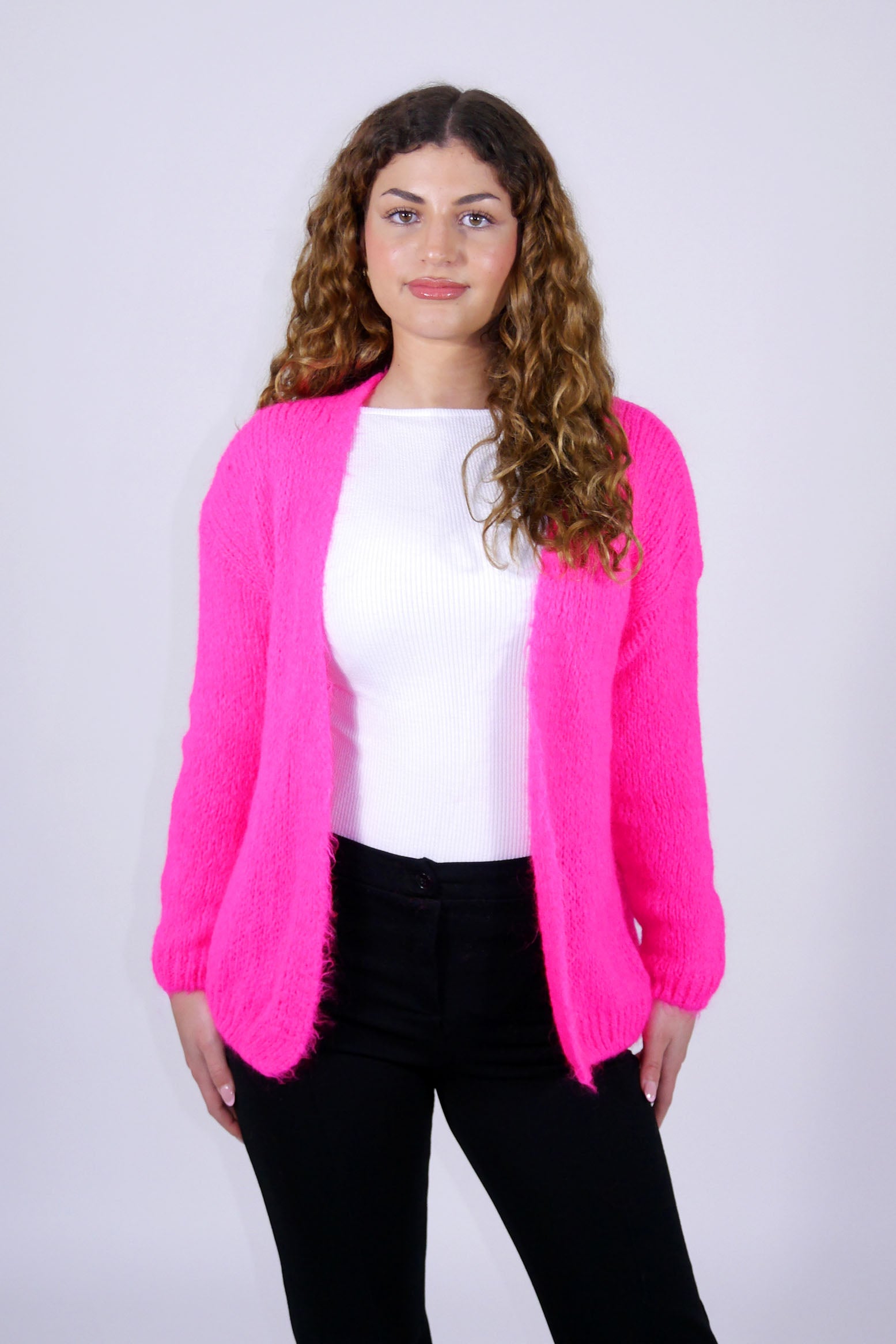 Flair - Cardigan in trendigem Neon - Pink