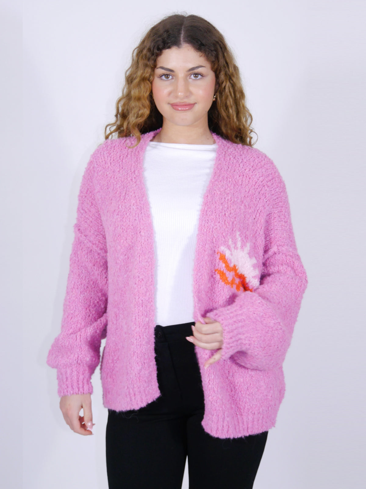Cardigan "St Tropez" - Made in Italy - Rosa