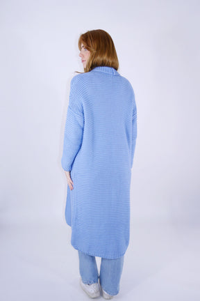 Flair - Strickjacke lang - Blau