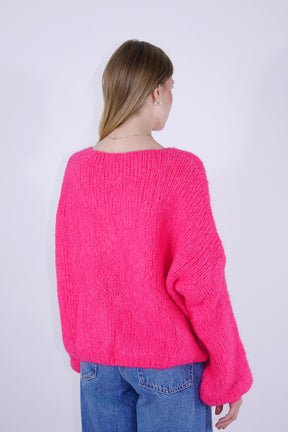 Flair - Cardigan mit Schleifen - Neon Pink