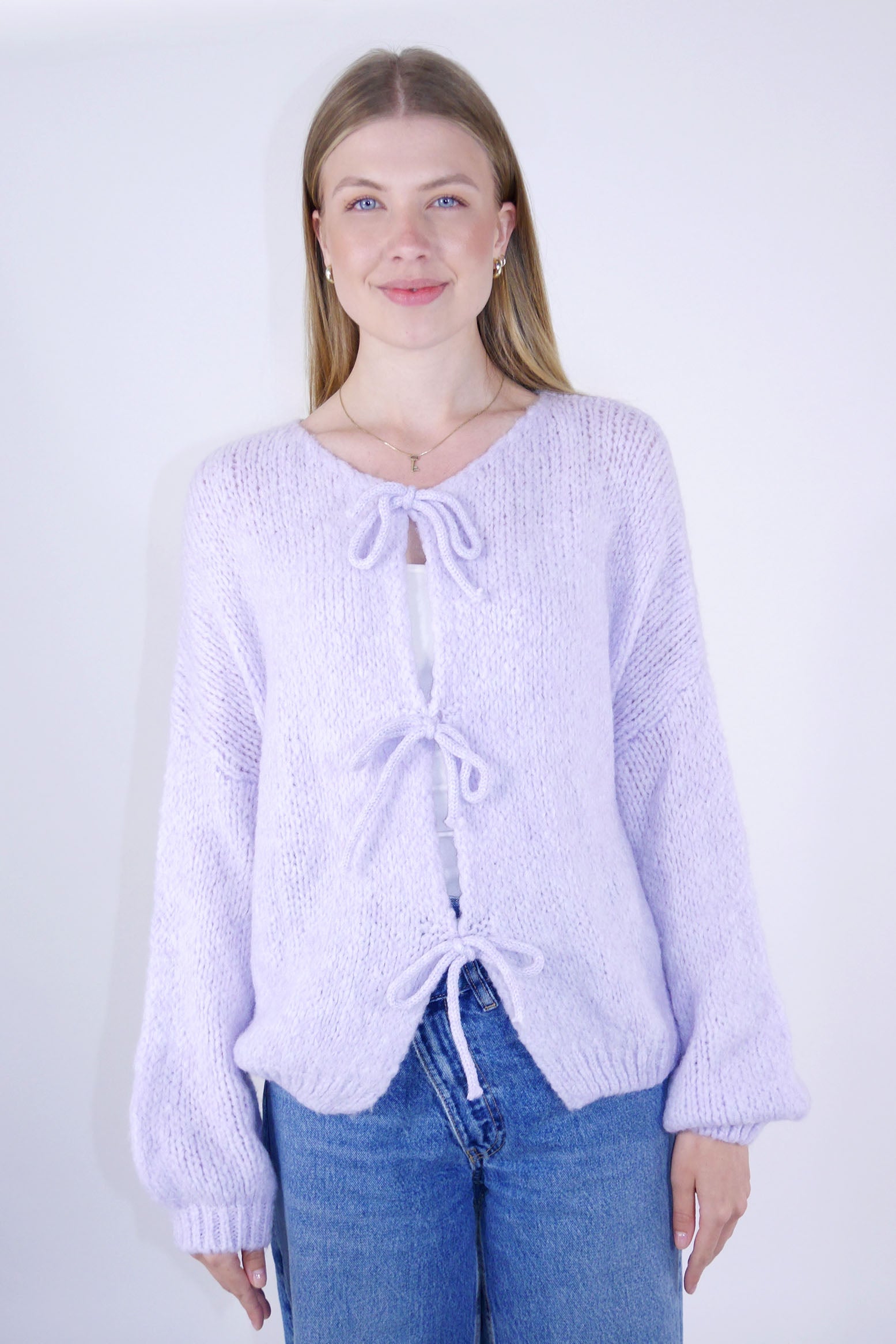 Flair Comfort Style - Cardigan mit Schleifen - Flieder