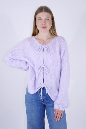 Flair Comfort Style - Cardigan mit Schleifen - Flieder