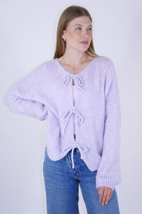 Flair Comfort Style - Cardigan mit Schleifen - Flieder