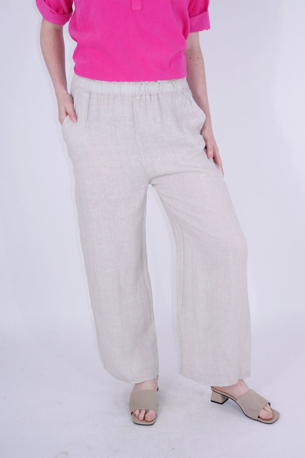 Leinen Hose - Beige