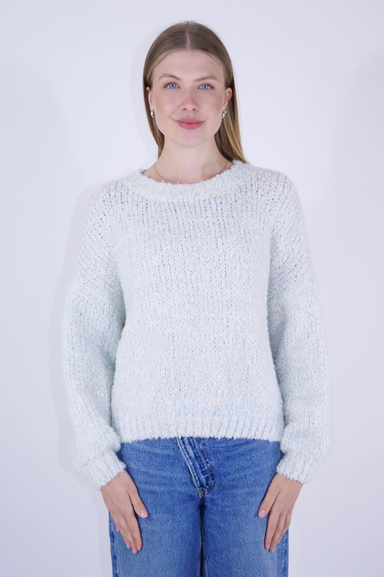 Pullover "Plüsch" - Hellblau