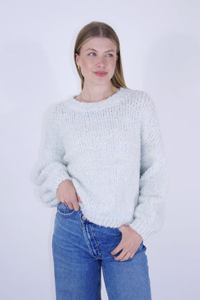 Pullover "Plüsch" - Hellblau