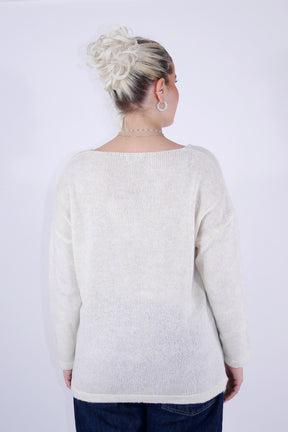 Pullover "Moin" - Beige/Pink