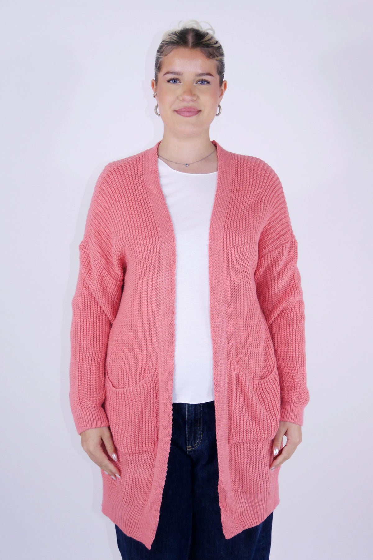 Flair - Strickjacke in trendigem Altrosa