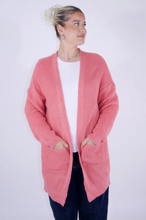 Flair - Strickjacke in trendigem Altrosa