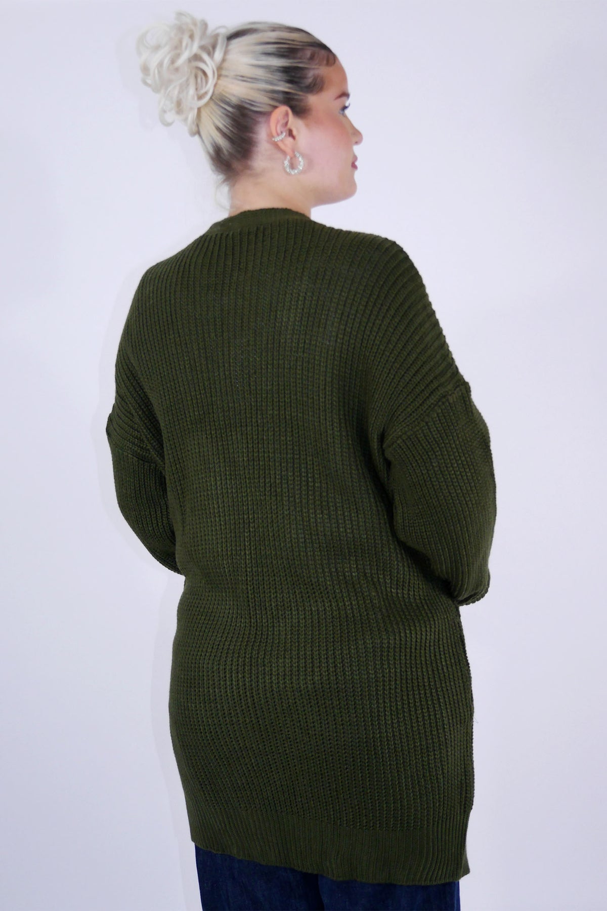 Flair - Strickjacke in trendigem Neonfarbton - Tannengrün