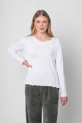 Langarmshirt "Sommer" - Weiß