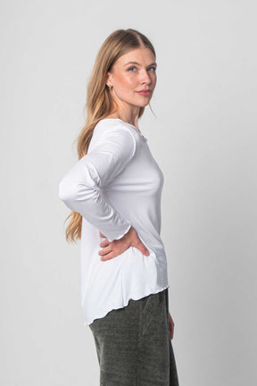 Langarmshirt "Sommer" - Weiß