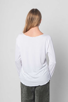Langarmshirt "Sommer" - Weiß