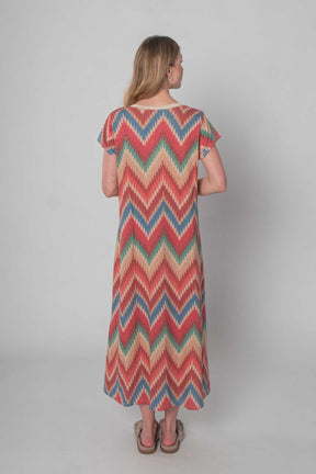 DressWithClass Straight Fit Kleid mit Muster - Multicolor