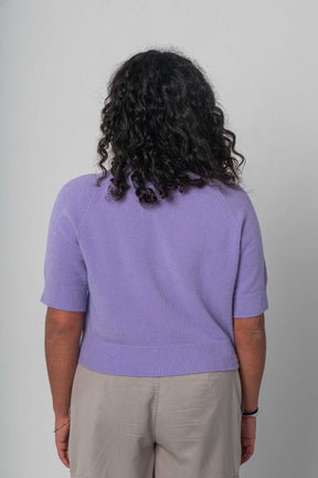 Pullover mit kurzen Ärmeln - Flieder
