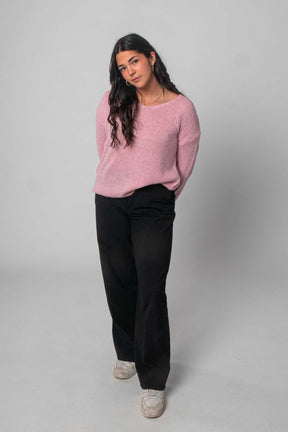 Flair - Strick Pullover mit V-Ausschnitt - Rosa