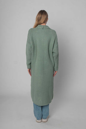 Flair - Strickjacke lang - Khaki