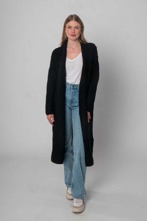 Flair - Strickjacke lang - Dunkelgrau - Anthrazit (etwas heller als auf dem Bild)