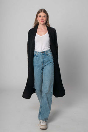 Flair - Strickjacke lang - Dunkelgrau - Anthrazit (etwas heller als auf dem Bild)