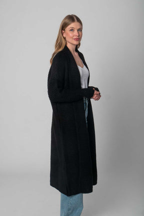 Flair - Strickjacke lang - Dunkelgrau - Anthrazit (etwas heller als auf dem Bild)