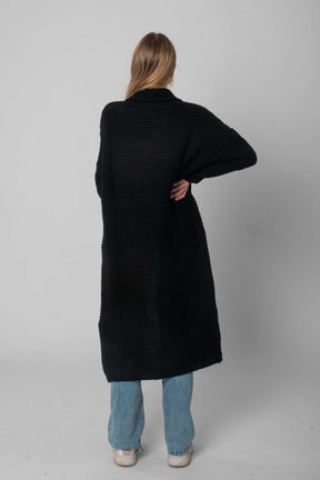 Flair - Strickjacke lang - Dunkelgrau - Anthrazit (etwas heller als auf dem Bild)