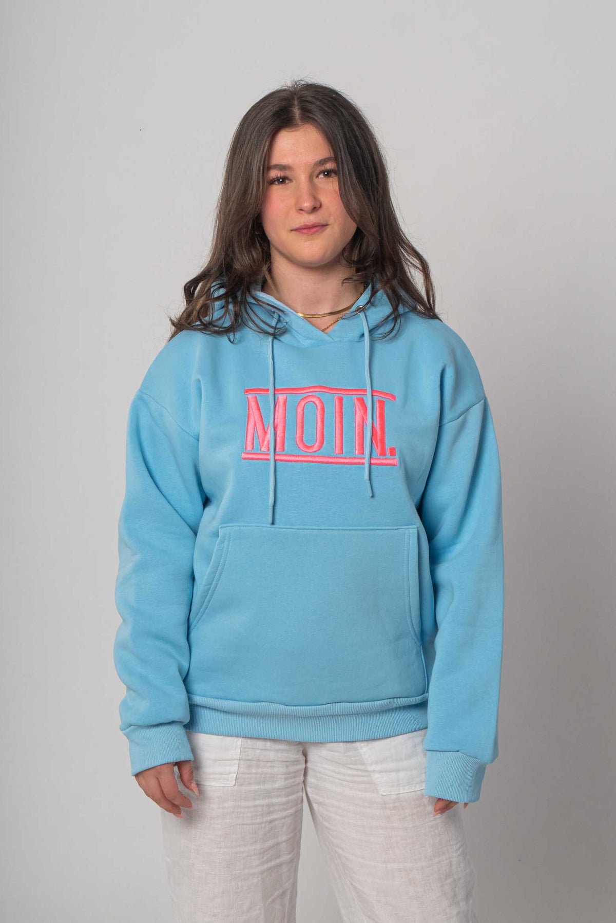 Flair Basic Moin Hoodie/Sweatshirt - Hellblau/Pink