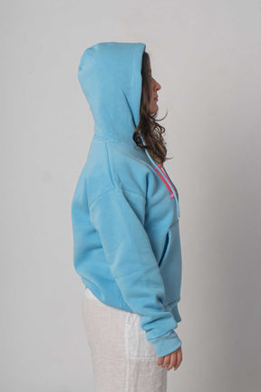 Flair Basic Moin Hoodie/Sweatshirt - Hellblau/Pink