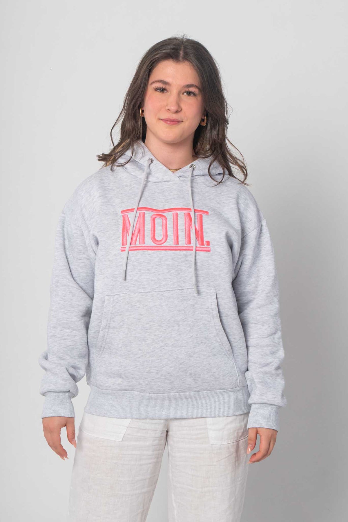 Basic Moin Hoodie/Sweatshirt - Grau/Pink