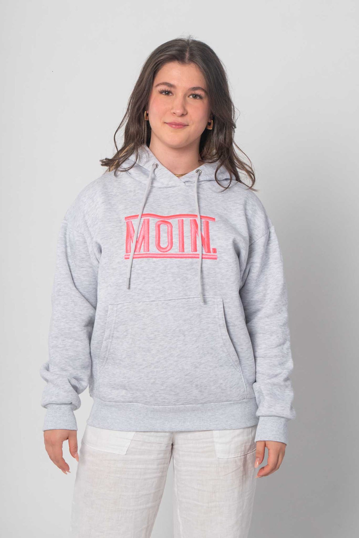 Basic Moin Hoodie - Grau/Pink