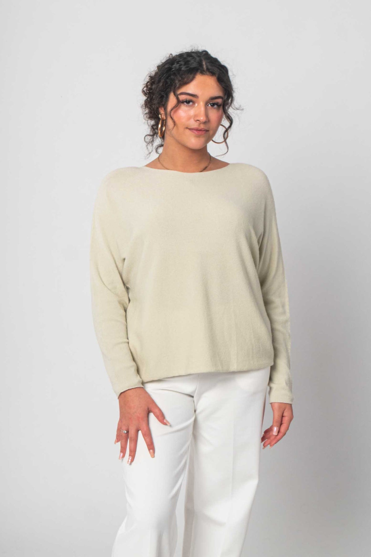 Pullover "Rundhals" - Beige