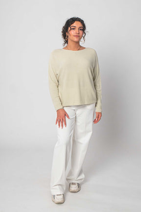 Pullover "Rundhals" - Beige