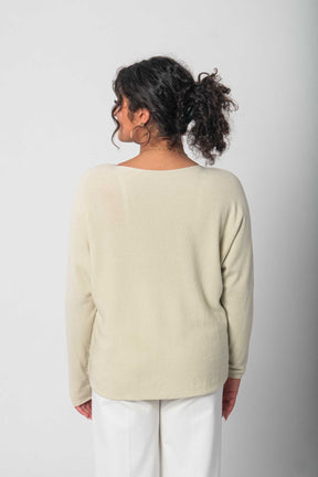 Pullover "Rundhals" - Beige