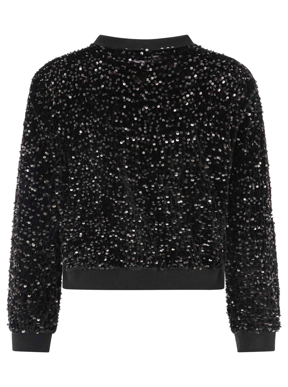 Zwillingsherz Party Bomberjacke Paillette Schwarz Ansicht 2