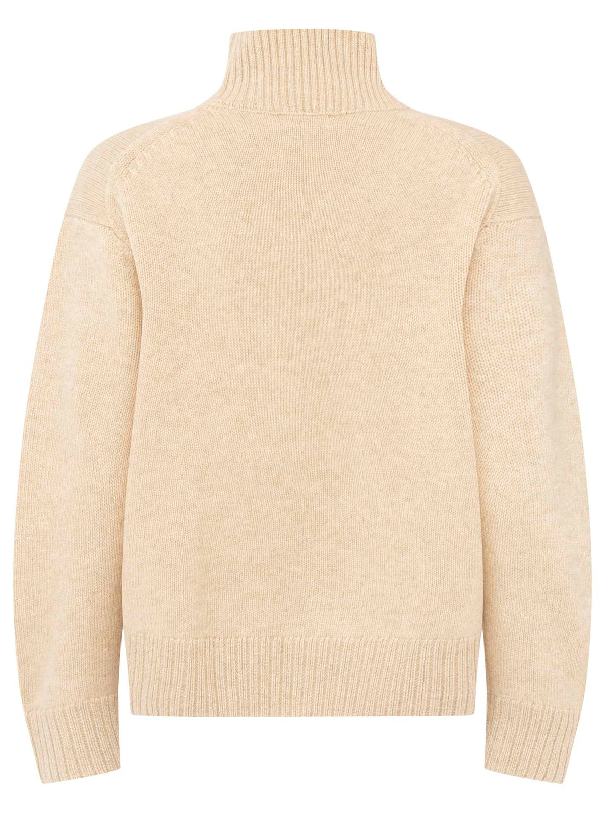 Zwillingsherz - Kaschmir Pullover Stehkragen Bold (100% Cashmere) - Hellbeige