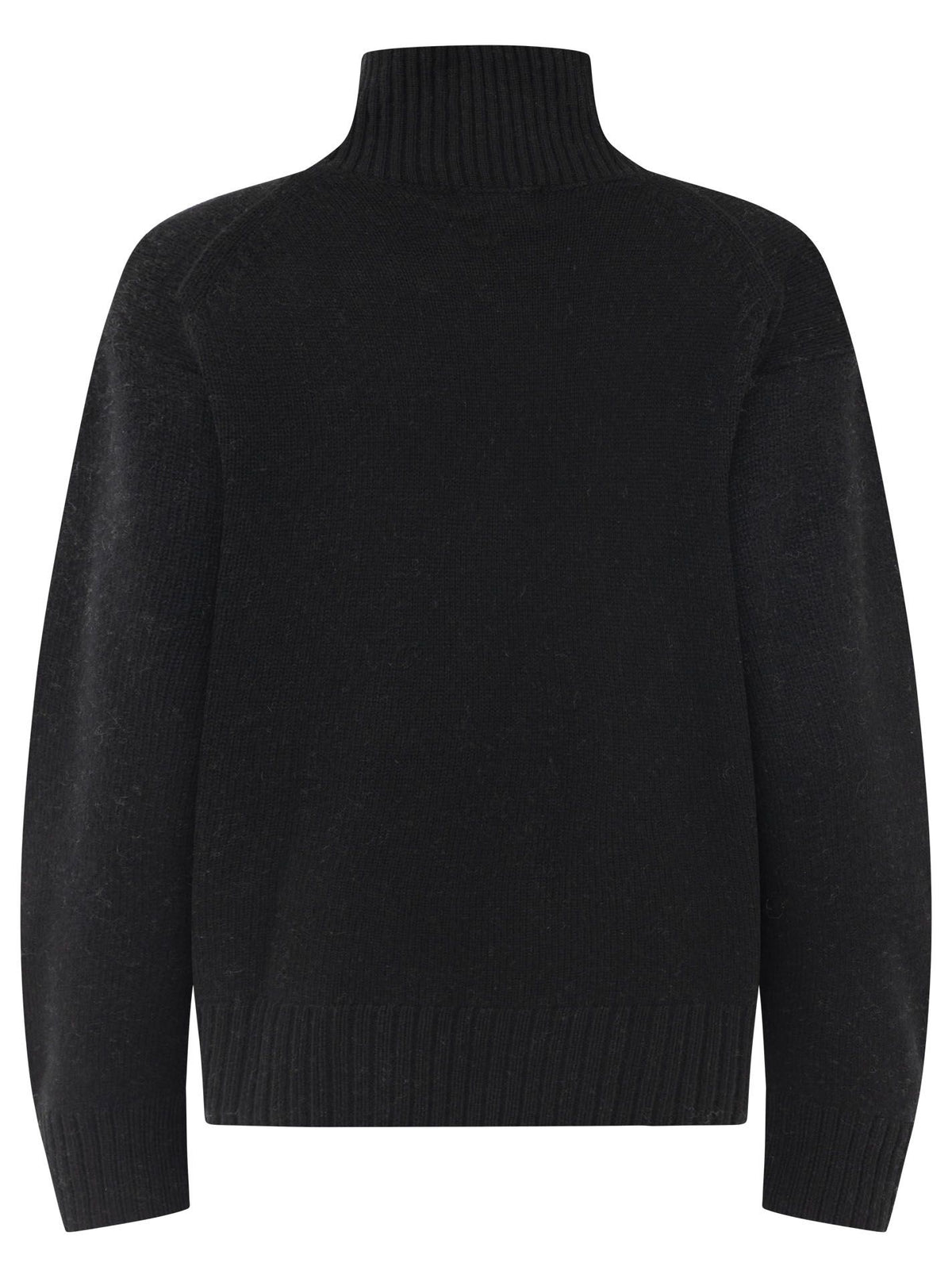 Zwillingsherz - Kaschmir Pullover Stehkragen Bold (100% Cashmere) - Schwarz