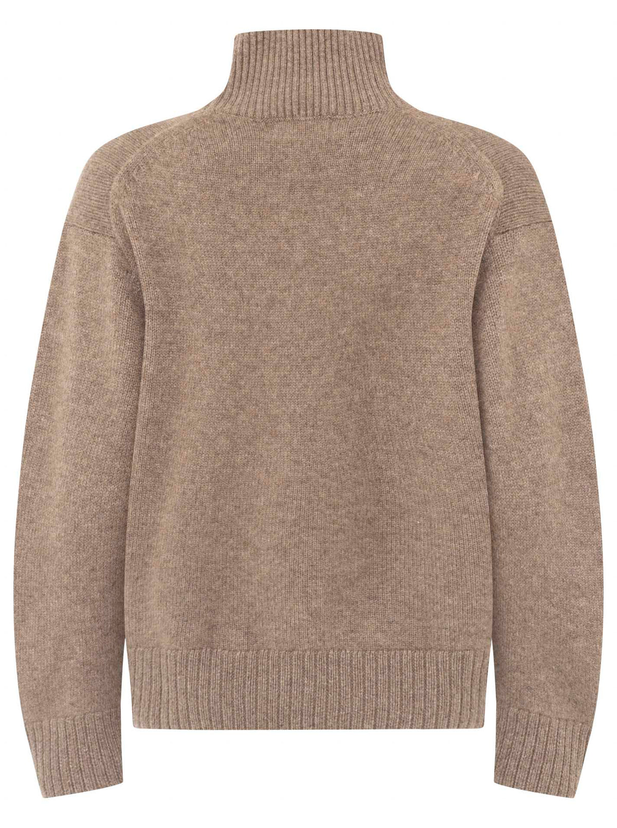 Zwillingsherz - Kaschmir Pullover Stehkragen Bold (100% Cashmere) - Taupe