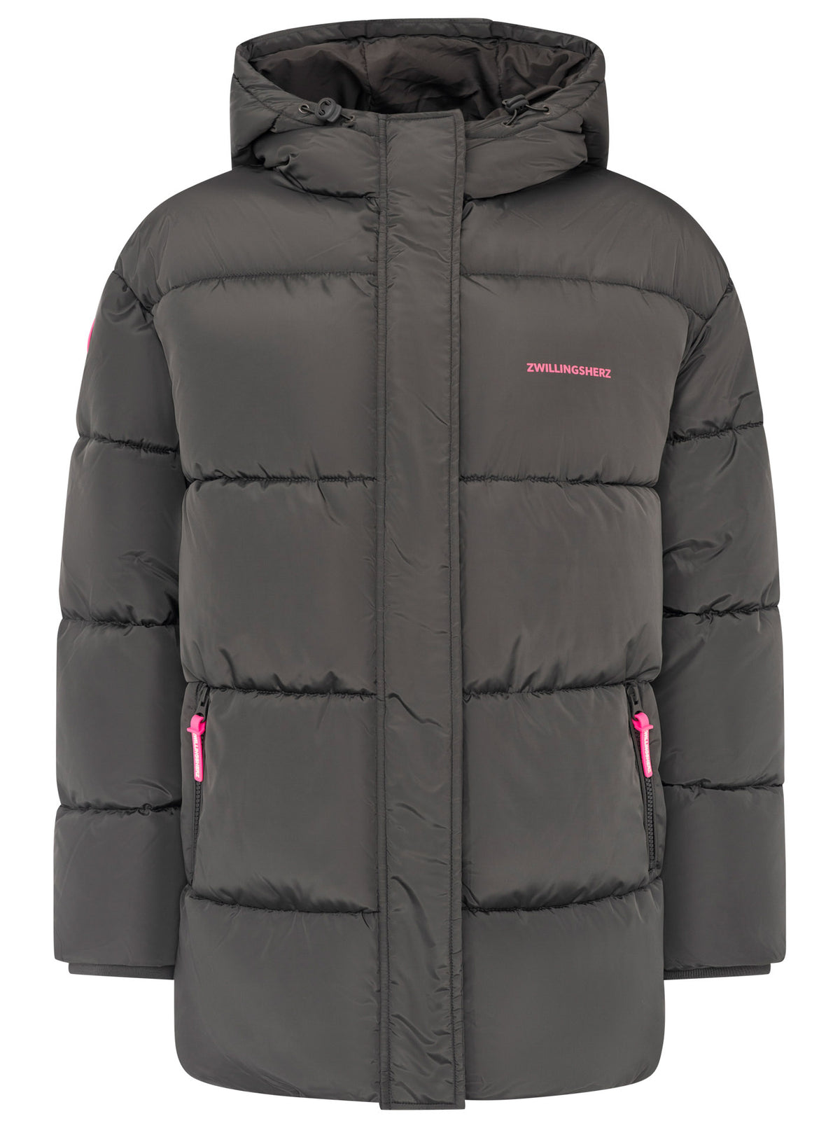 Zwillingsherz - Steppjacke "Love More" - Grau