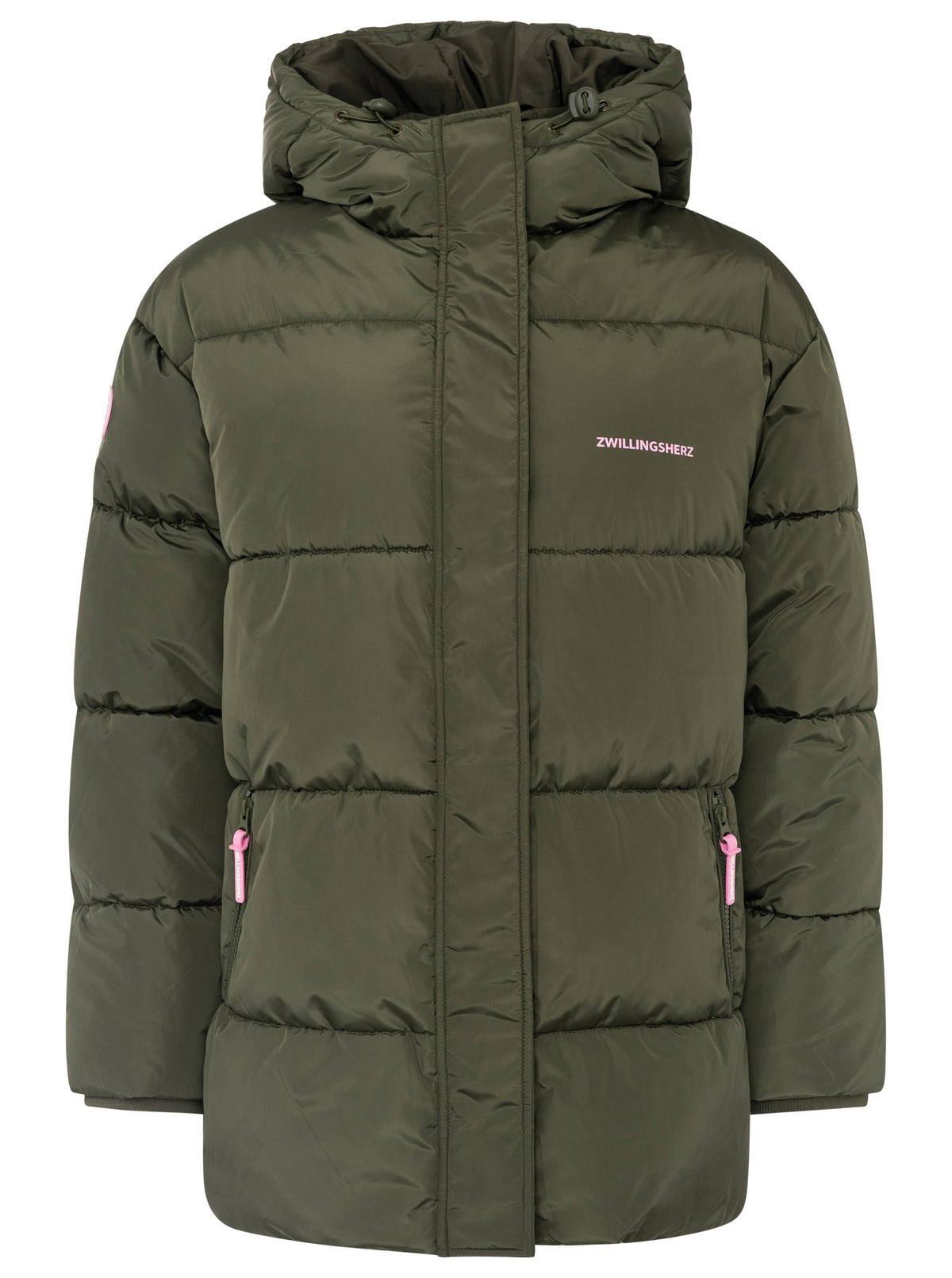 Zwillingsherz - Steppjacke "Love More" - Khaki