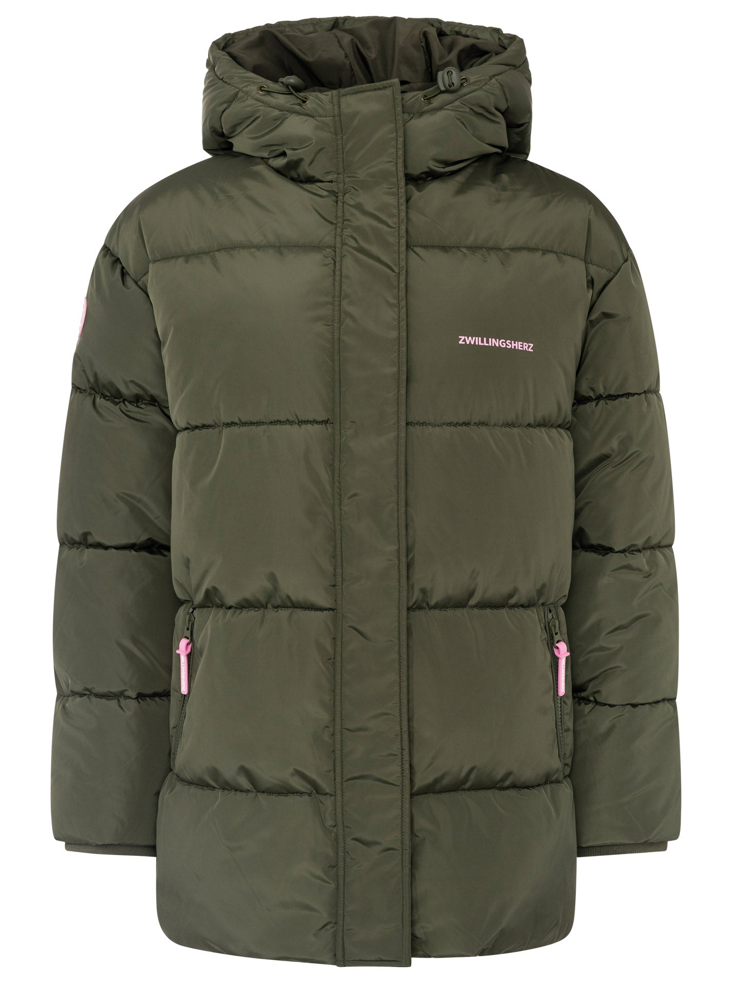 Zwillingsherz - Steppjacke "Love More" - Khaki