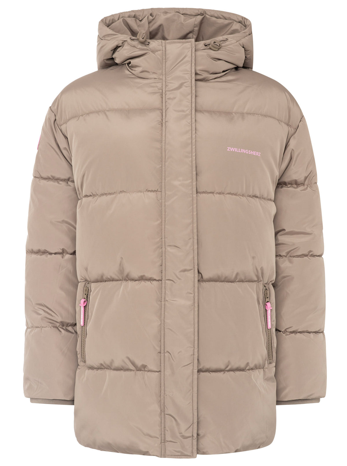 Zwillingsherz - Steppjacke "Love More" - Taupe