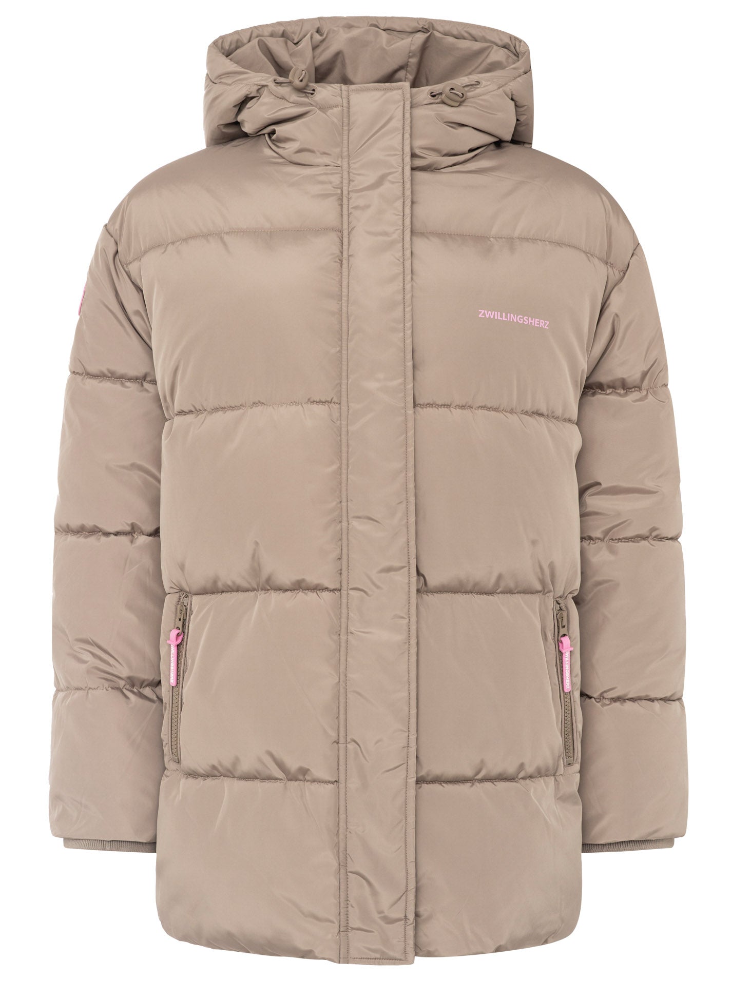 Zwillingsherz - Steppjacke "Love More" - Taupe