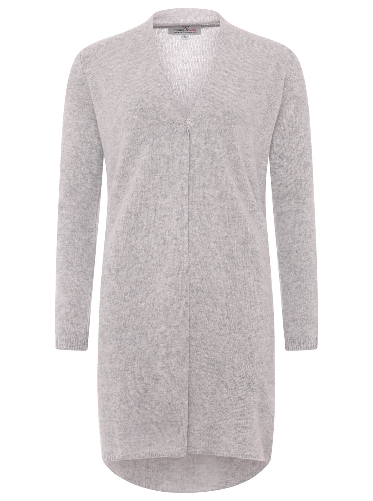 Zwillingsherz Kaschmir / Cashmere Strickjacke - Grau