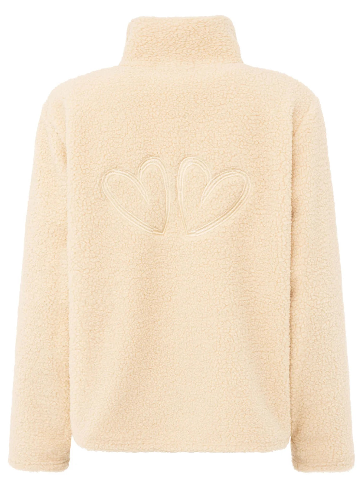 Zwillingsherz - Teddy Zipjacke "Herzen" - Beige