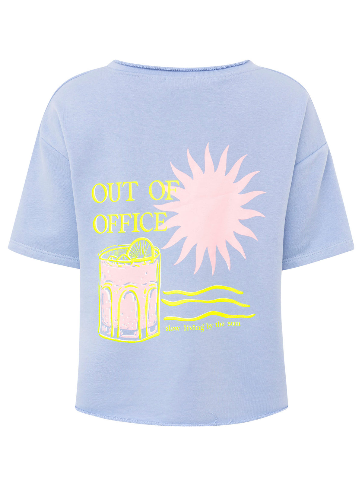 T-Shirt „Out of Office“ - Blau/Pink