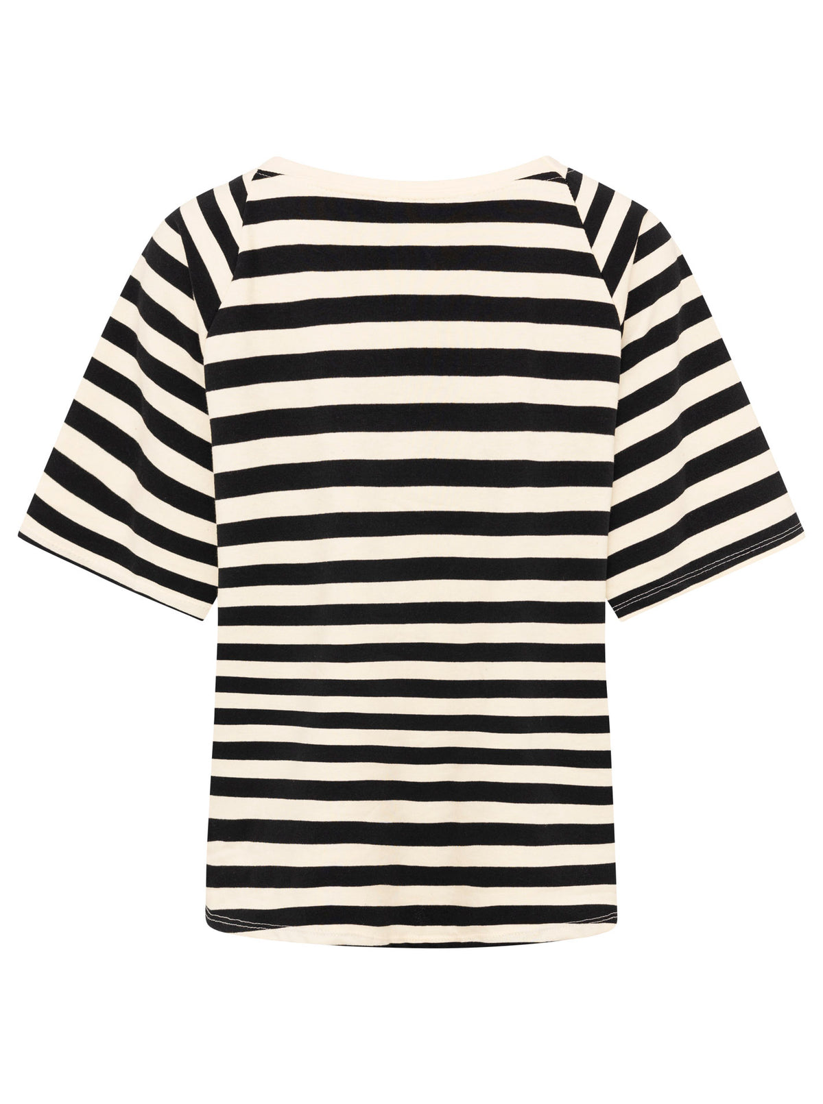 Zwillingsherz - T-Shirt "Love & Streifen" - Schwarz/Creme