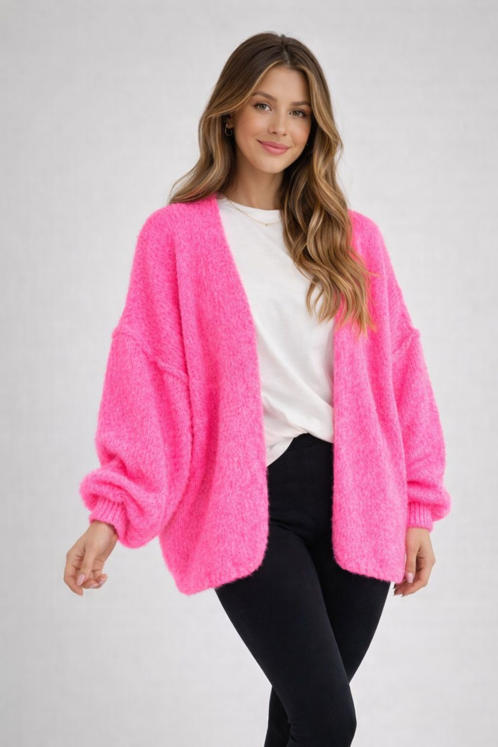Flair - Oversize Alpaka Cardigan - Bubblegum