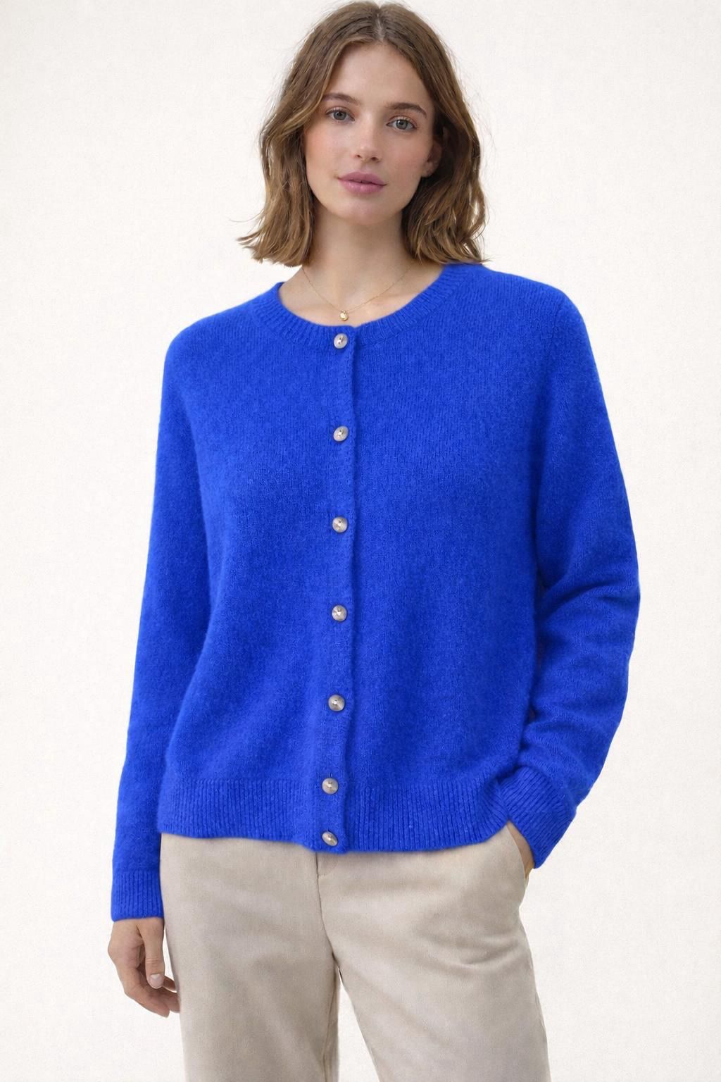 Flair Comfort Style - Baby Alpaka Cardigan - Royalblau